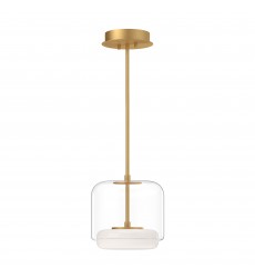  PD70610-CL/BG-Enkel 10-in Clear/Brushed Gold LED Pendant