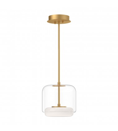 PD70610-CL/BG-Enkel 10-in Clear/Brushed Gold LED Pendant PD70610-CL/BG-Enkel 10-in Clear/Brushed Gold LED Pendant