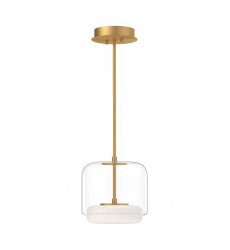 PD70610-CL/BG-UNV-Enkel 10-in Clear/Brushed Gold LED Pendant