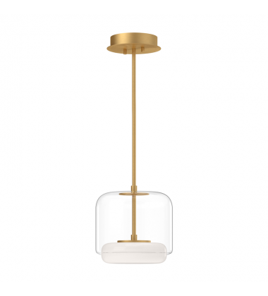 PD70610-CL/BG-UNV-Enkel 10-in Clear/Brushed Gold LED Pendant