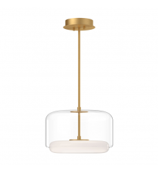 PD70615-CL/BG-UNV-Enkel 15-in Clear/Brushed Gold LED Pendant