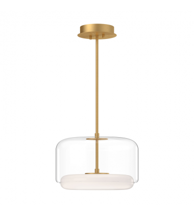 PD70615-CL/BG-UNV-Enkel 15-in Clear/Brushed Gold LED Pendant