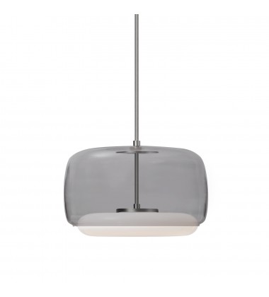 PD70615-SM/BN-Enkel 15-in Smoked/Brushed Nickel LED Pendant PD70615-SM/BN-Enkel 15-in Smoked/Brushed Nickel LED Pendant