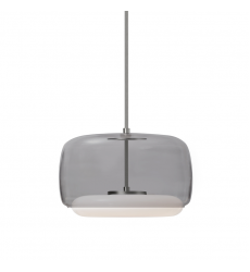PD70615-SM/BN-UNV-Enkel 15-in Smoked/Brushed Nickel LED Pendant