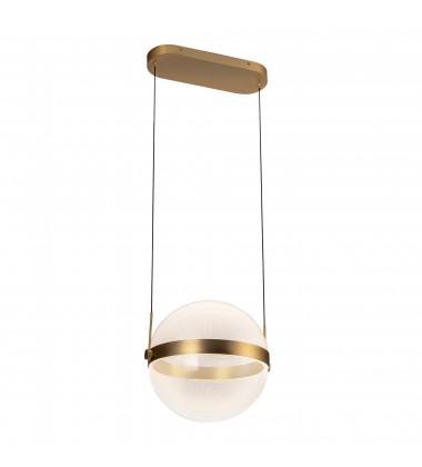  PD75912-BG/LG-3CCT-Pisces 12-in Brushed Gold/Light Guide LED Pendant