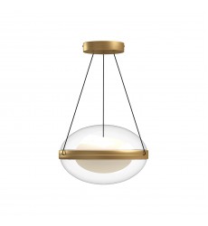  PD76312-BG/OP-Virgo 12-in Brushed Gold/Opal Glass LED Pendant