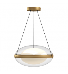 PD76316-BG/OP-UNV-Virgo 16-in Brushed Gold/Opal Glass LED Pendant