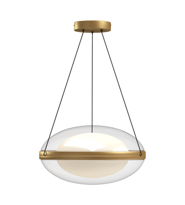 PD76316-BG/OP-UNV-Virgo 16-in Brushed Gold/Opal Glass LED Pendant PD76316-BG/OP-UNV-Virgo 16-in Brushed Gold/Opal Glass LED Pendant
