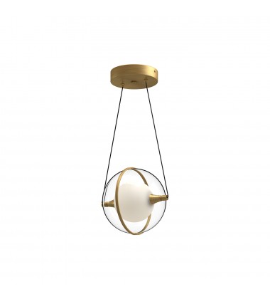  PD76708-BG-Aries 8-in Brushed Gold LED Pendant