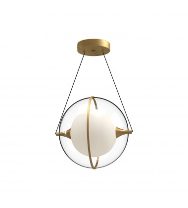  PD76712-BG-Aries 12-in Brushed Gold LED Pendant
