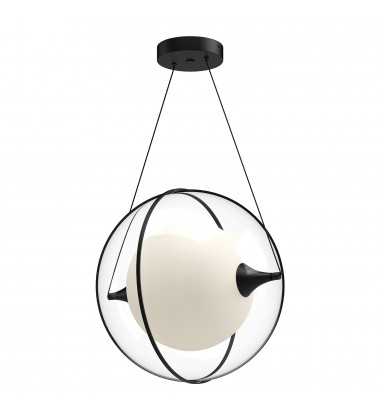  PD76716-BK-Aries 16-in Black LED Pendant
