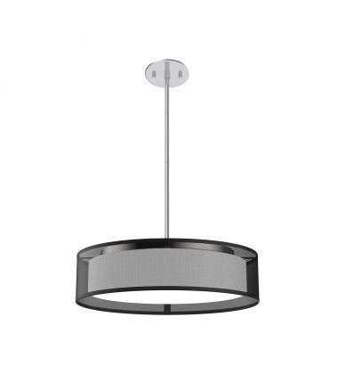  PD7916-BOR-5CCT-Dalton 16-in Black Organza LED Pendant