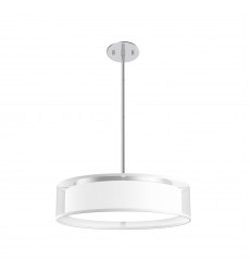  PD7916-WOR-5CCT-Dalton 16-in White Organza LED Pendant