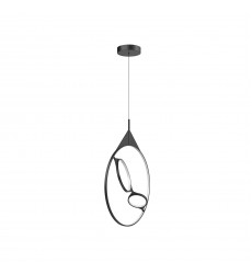  PD84324-BK-Serif 24-in Black LED Pendant
