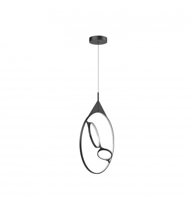 PD84324-BK-Serif 24-in Black LED Pendant  PD84324-BK-Serif 24-in Black LED Pendant