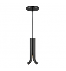 PD89709-GBK-Husk 9-in Glossy Black LED Pendant