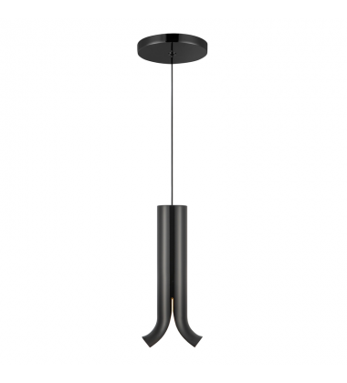 PD89709-GBK-Husk 9-in Glossy Black LED Pendant