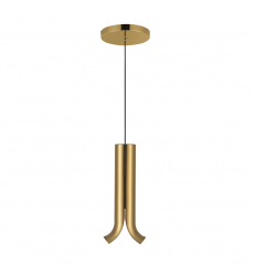 PD89709-MRB-Husk 9-in Metallic Brass LED Pendant