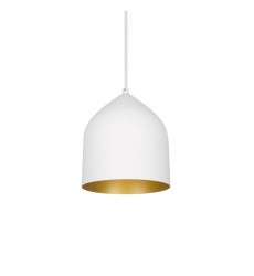  PD9108-WH/GD-Helena 8-in White/Gold LED Pendant