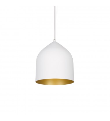  PD9108-WH/GD-Helena 8-in White/Gold LED Pendant