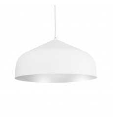  PD9117-WH/SV-Helena 17-in White/Silver LED Pendant