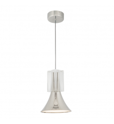 PD94108-PN/CC-UNV-Floe 8-in Polished Nickel/Clear Crystal LED Pendant
