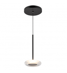 PD97204-BK/CL-Stephord 4-in Black/Clear Glass LED Pendant