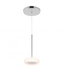 PD97204-CH/FR-Stephord 4-in Chrome/Frosted Glass LED Pendant