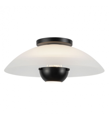 SF11914-OP/BK-Umbra 14-in Black Semi-Flush Mount