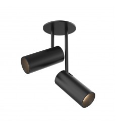  SF15702-BK-Downey 2-in Black LED Semi Flush Mount