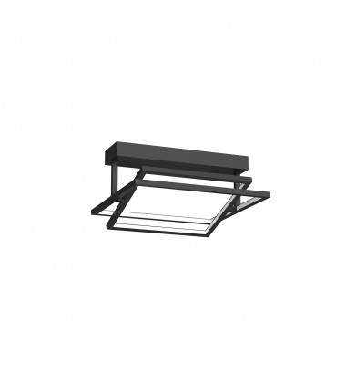  SF16316-BK-Mondrian 16-in Black LED Semi Flush Mount