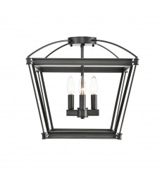  SF312204UB-Manor Urban Bronze 4 Lights Semi Flush Mount