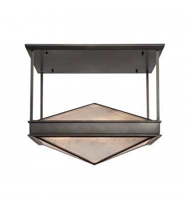 SF332919UBCR-Cairo 19-in Ribbed Glass/Urban Bronze 4 Lights Semi Flush Mount