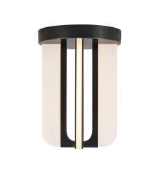 SF336508UB-Anders 8-in Black dimmable LED Semi-Flush Mount