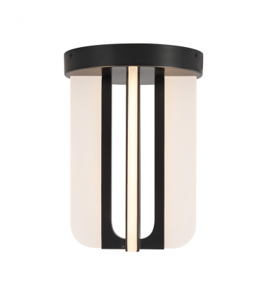 SF336508UB-Anders 8-in Black dimmable LED Semi-Flush Mount