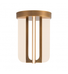 SF336508VB-Anders 8-in Brass dimmable LED Semi-Flush Mount