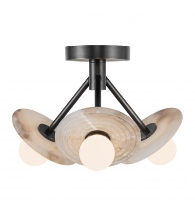  SF346313UBAR-Dahlia 13-in Urban Bronze/Alabaster LED Semi Flush Mount