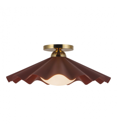 SF354016BGD-Furrow 16-in Red Semi-Flush Mount