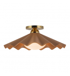 SF354016PEC-Furrow 16-in Red Semi-Flush Mount