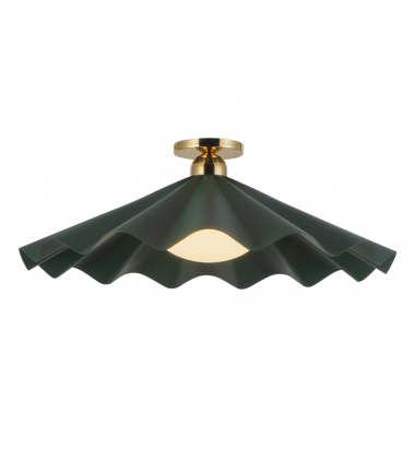 SF354125PGN-Furrow 25-in Green Semi-Flush Mount
