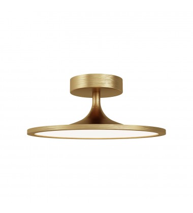  SF418012BG-Issa 12-in Brushed Gold LED Semi Flush Mount