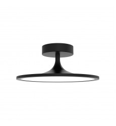  SF418012MB-Issa 12-in Matte Black LED Semi Flush Mount