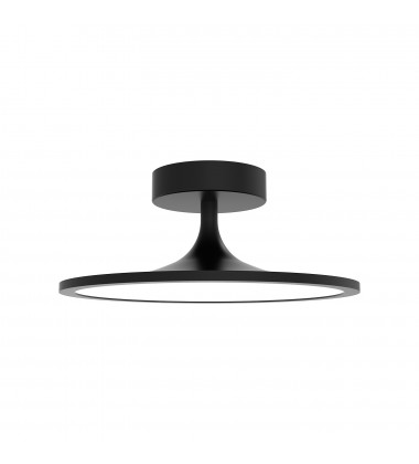  SF418012MB-Issa 12-in Matte Black LED Semi Flush Mount