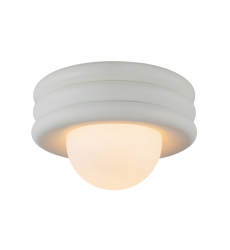 SF426012AW-Harvey 12-in Antique White Socket Semi-Flush Mount
