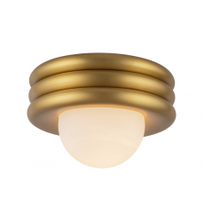 SF426012BG-Harvey 12-in Brushed Gold Socket Semi-Flush Mount