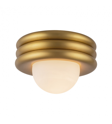 SF426012BG-Harvey 12-in Brushed Gold Socket Semi-Flush Mount