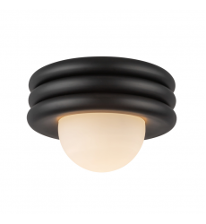 SF426012MB-Harvey 12-in Matte Black Socket Semi-Flush Mount