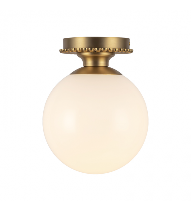 SF430108BGGO-Otis 8-in Brushed Gold/Glossy Opal Glass Socket Semi-Flush Mount SF430108BGGO-Otis 8-in Brushed Gold/Glossy Opal Glass Socket Semi-Flush Mount