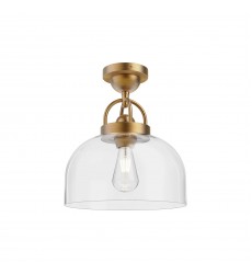  SF461101AG-Lancaster 12-in Aged Gold 1 Light Semi Flush Mount