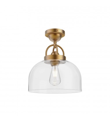  SF461101AG-Lancaster 12-in Aged Gold 1 Light Semi Flush Mount